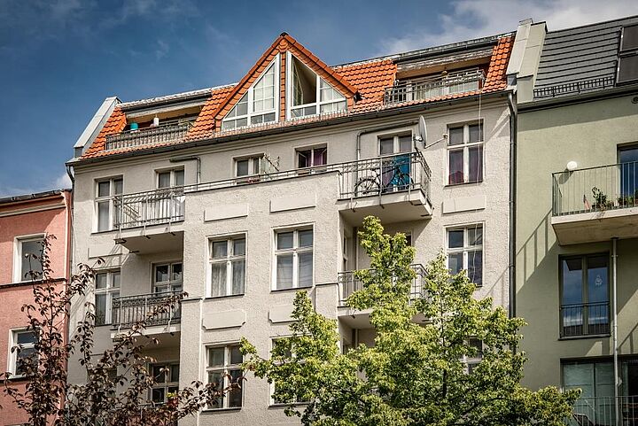 Außenansicht der neu erworbenen Wohnungen in der Prinzenallee in Berlin-Wedding