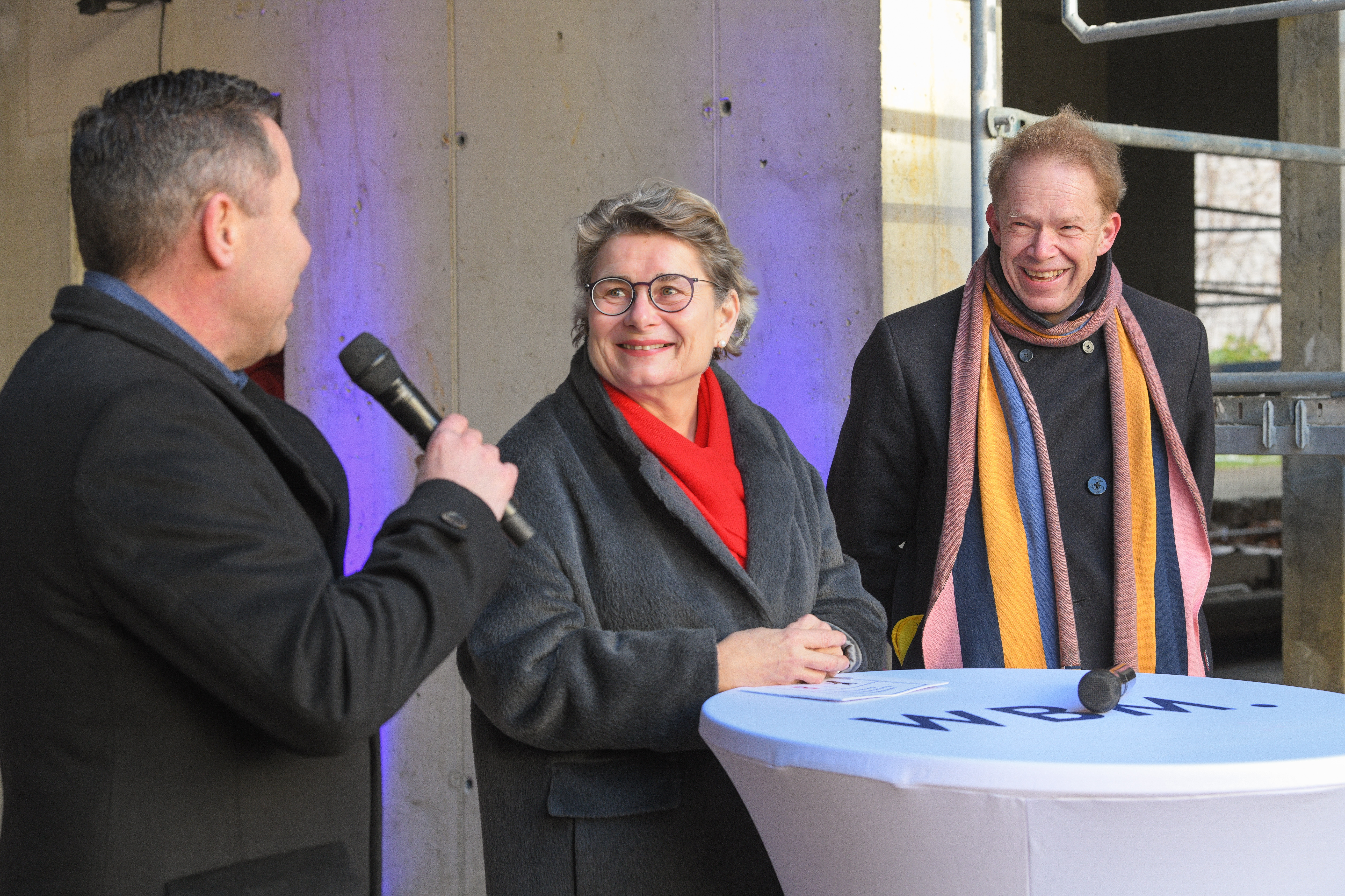 Die Richtfestansprachen von Lars Dormmeyer, Prof. Petra kKahlfeldt und Ephraim Gothe